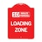 Signmission Designer Series 10 Minute Parking Loading Zone, Red & White Aluminum Sign, 18" x 24", RW-1824-24643 A-DES-RW-1824-24643 - alternate 1